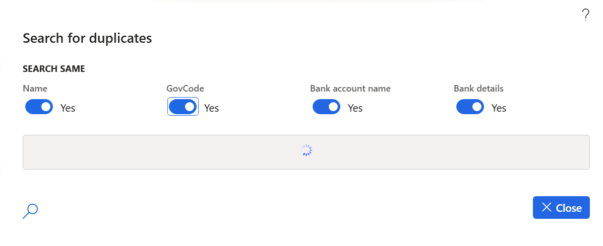 Search for duplicates