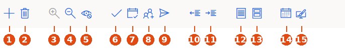 The Timeline toolbar