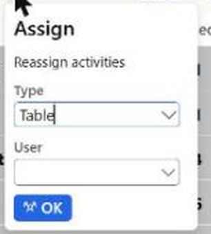 The Assign dialog