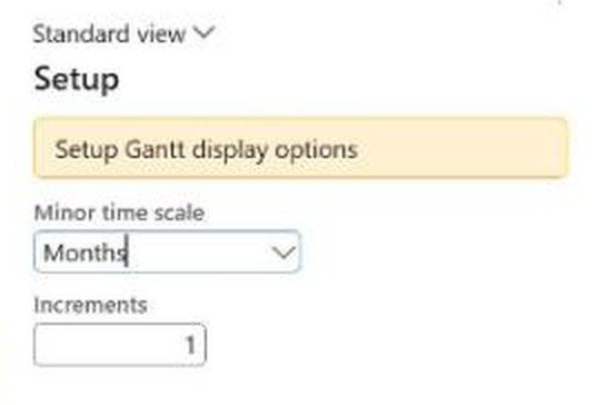 The time scale dialog