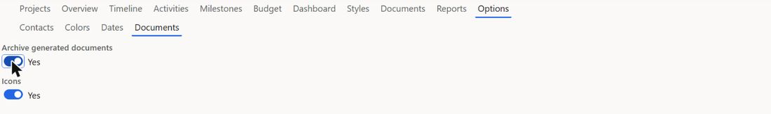 Options β Documents