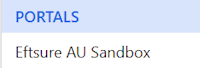 Eftsure toolbar menu focused on Eftsure section