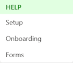 Help section with multiple options